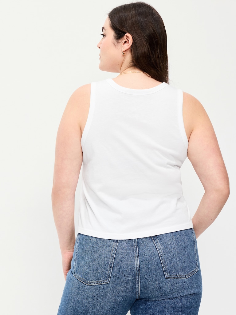 Relaxed Scoop-Neck Tank Top