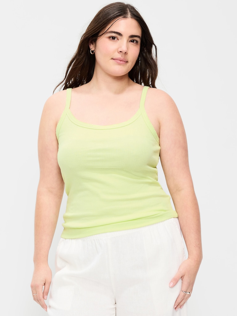 Pointelle Cami Tank Top