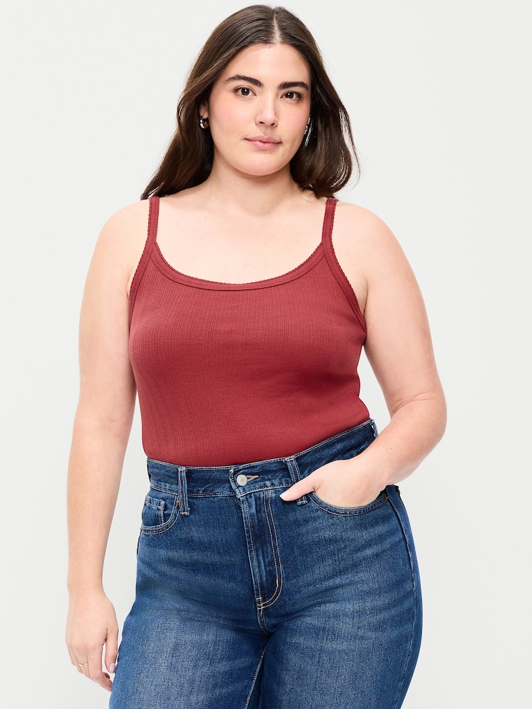 Pointelle Cami Tank Top