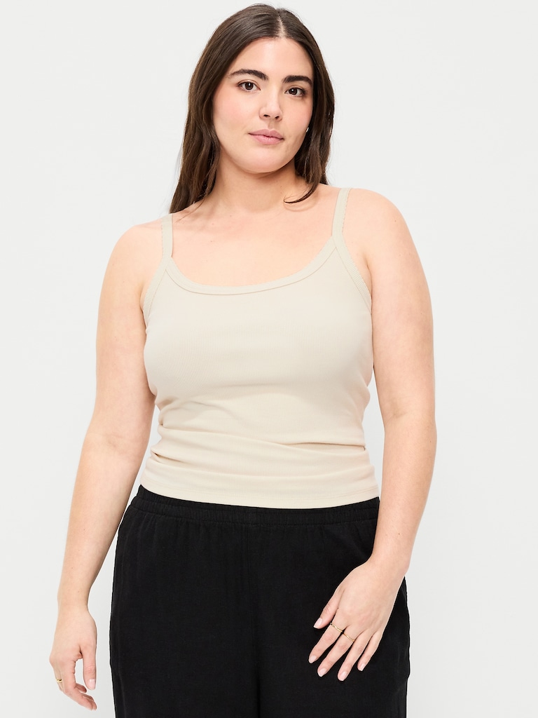 Rib-Knit Cami Tank Top