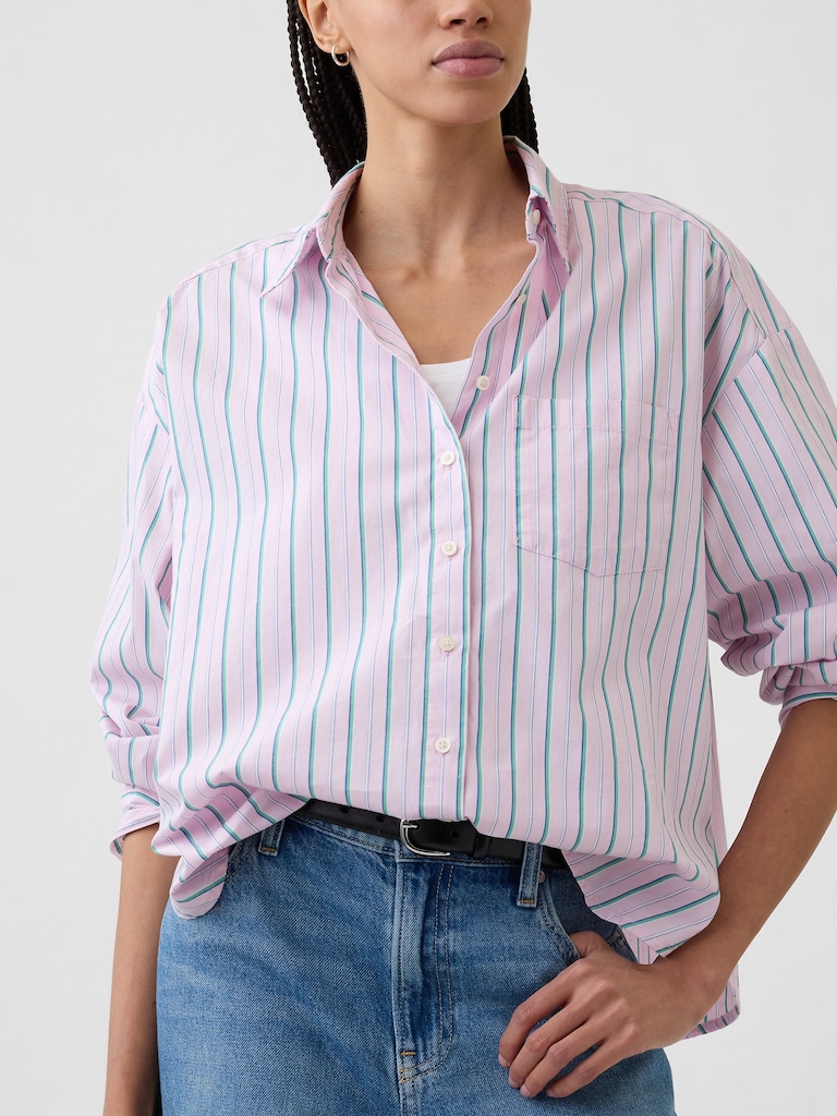 Oversized Shirt in Poplin