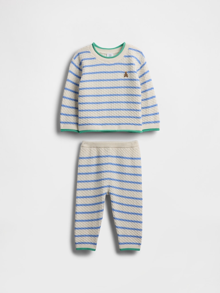 Baby Crochet Sweater Outfit Set