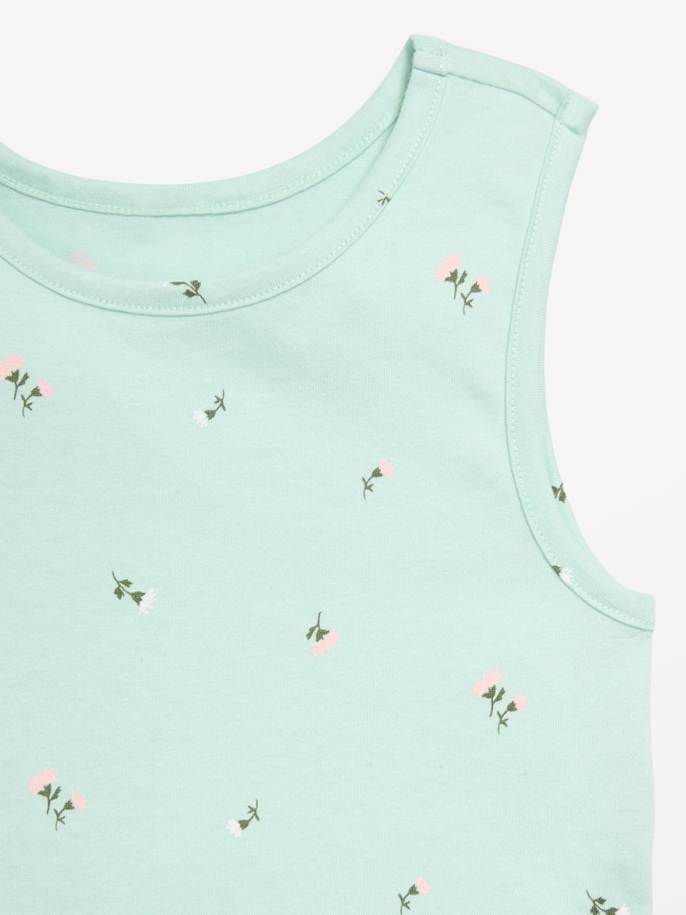 Sleeveless Fit and Flare Dress & Biker Shorts Set for Girls