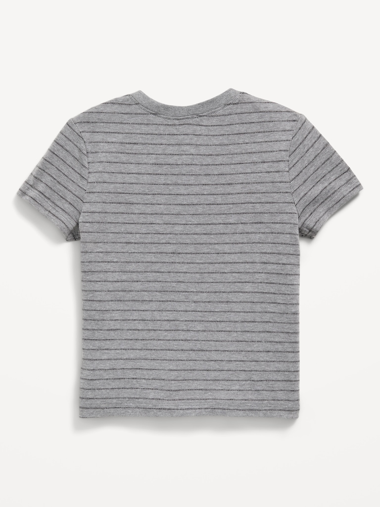 Short-Sleeve Textured Henley T-Shirt for Toddler Boys