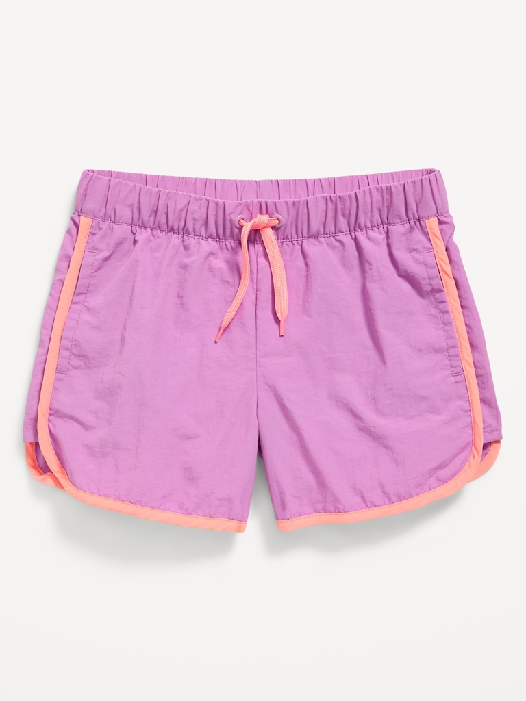 Dolphin-Hem Swim Shorts for Girls