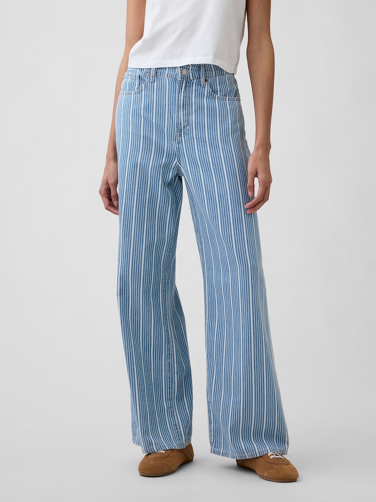 High Rise Soft Wide-Leg Jeans