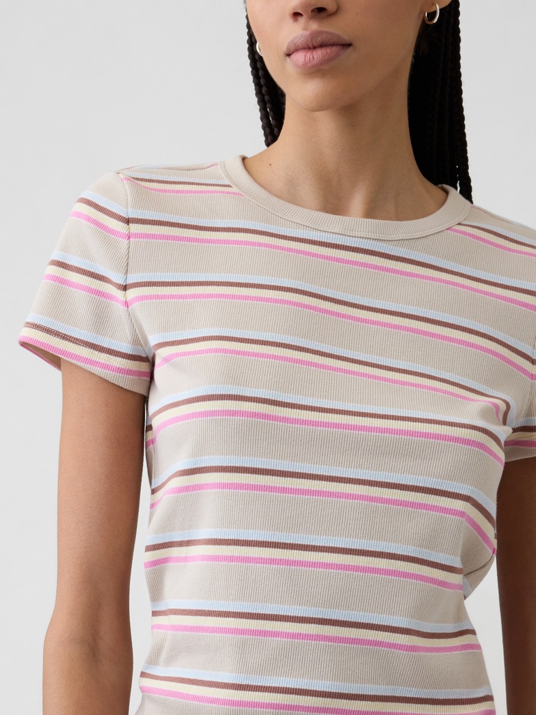 Essential Ribbed Crewneck T-Shirt