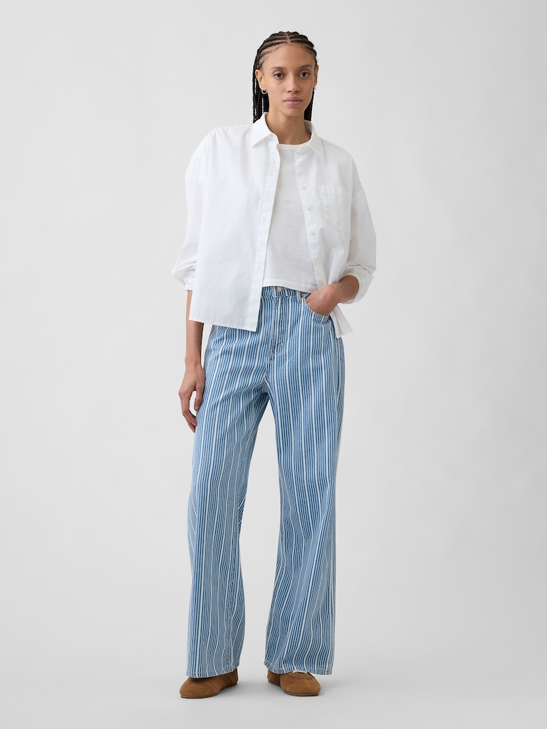 High Rise Soft Wide-Leg Jeans