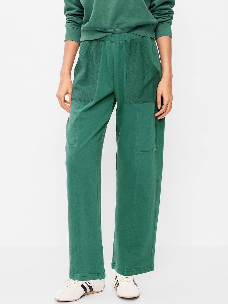 Mid-Rise SoComfy Seamed Barrel Sweatpants