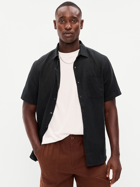 Men's Black Button Downs