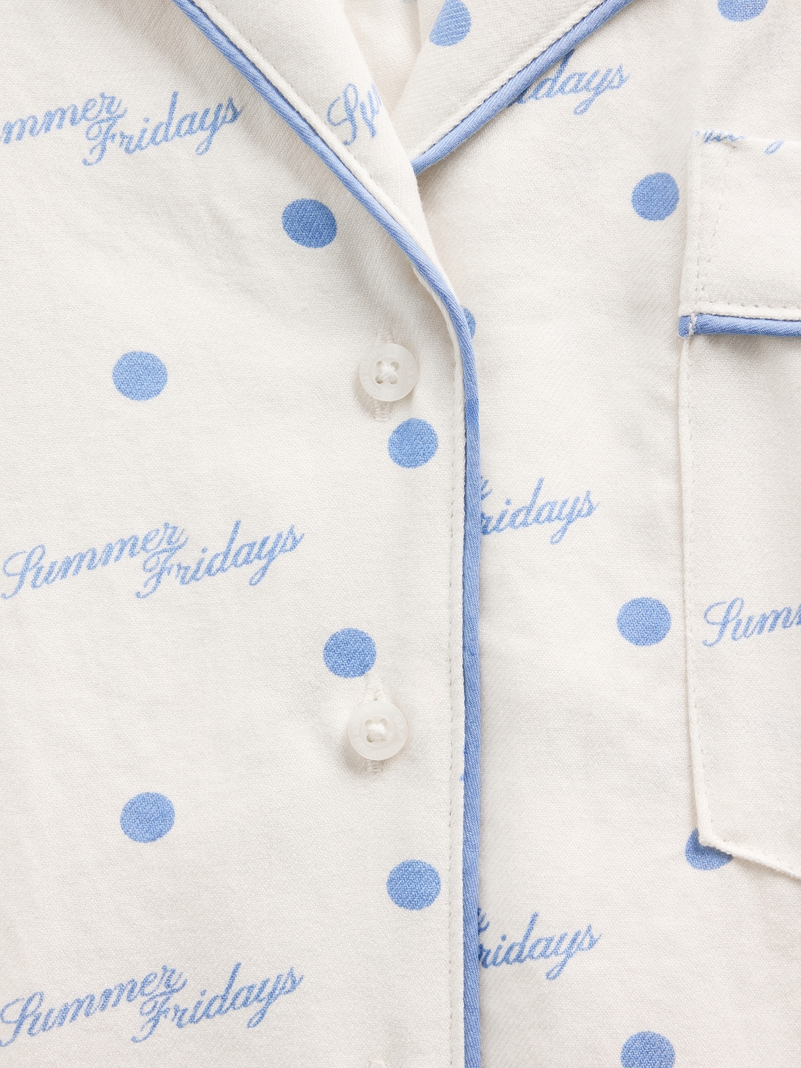 Gap × Summer Fridays Relaxed Flannel Dotted PJ Shirt