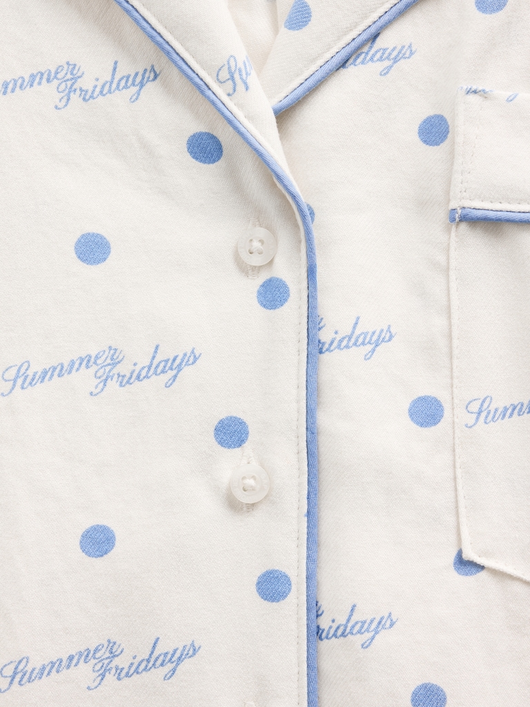 Gap × Summer Fridays Relaxed Flannel Dotted PJ Shirt