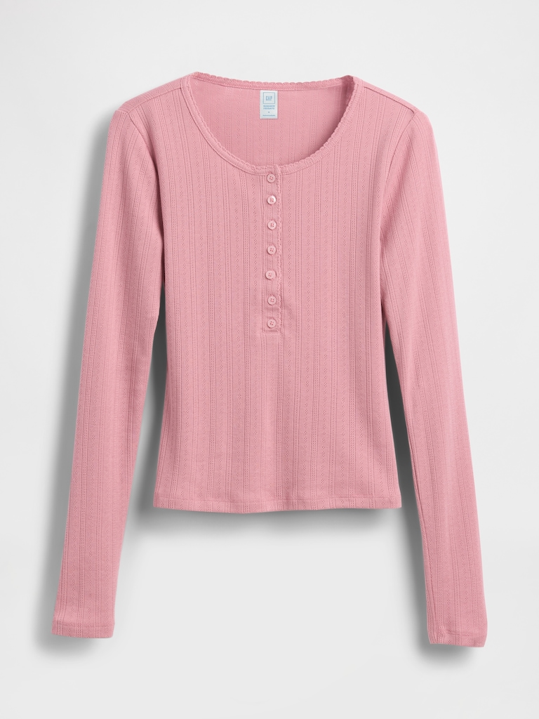 Gap × Summer Fridays Pointelle Henley PJ Top