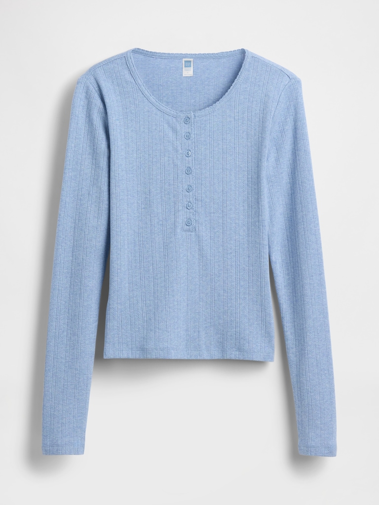 Gap × Summer Fridays Pointelle Henley PJ Top