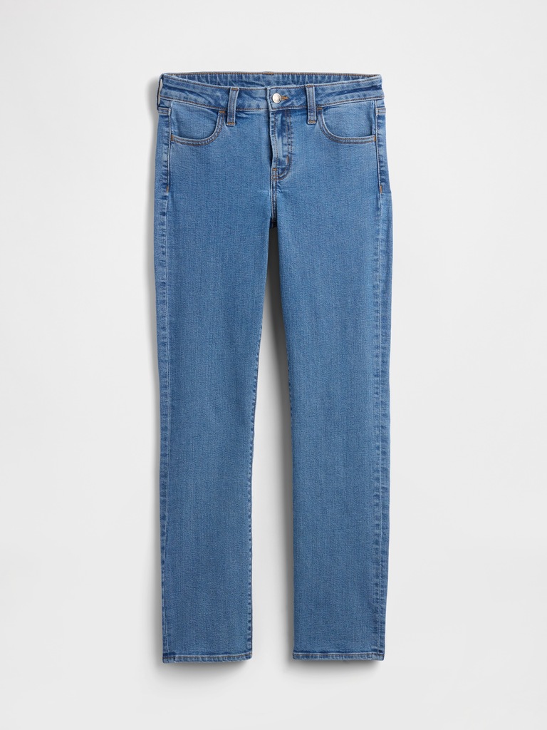 Mid Rise Classic Straight Jeans