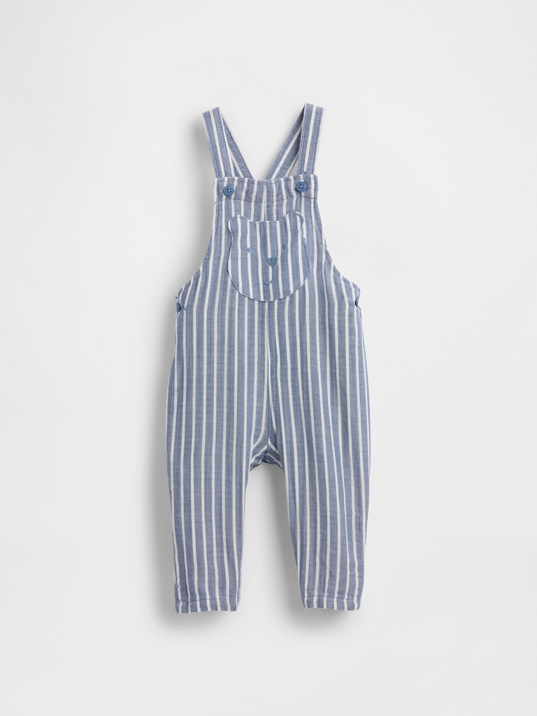 Baby Cotton-Gauze Brannan Bear Overalls