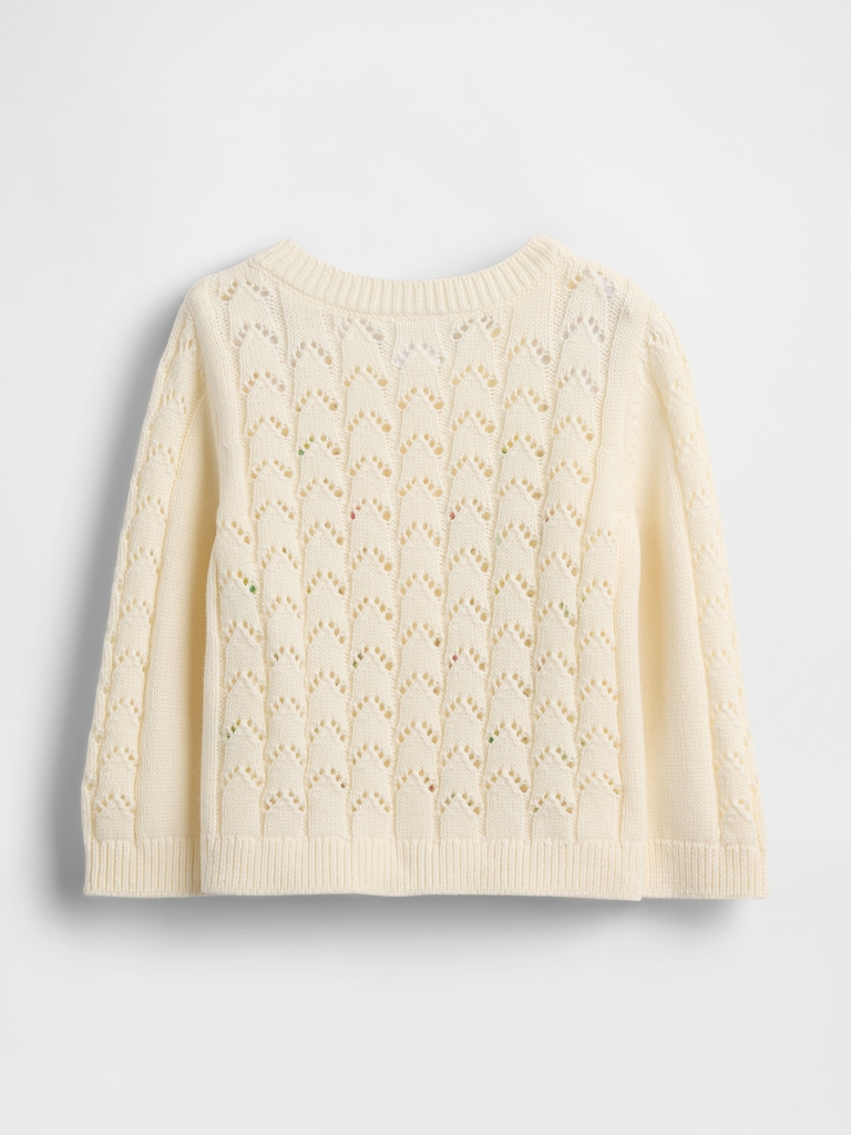 Baby Floral Pointelle Cardigan