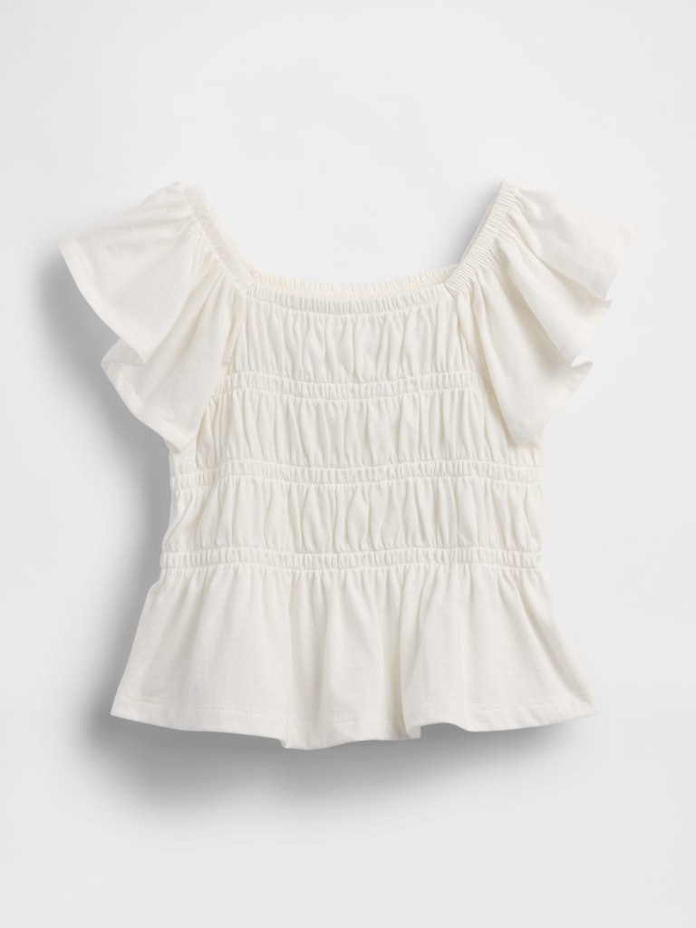 Baby & Toddler Smocked Flutter-Sleeve Top