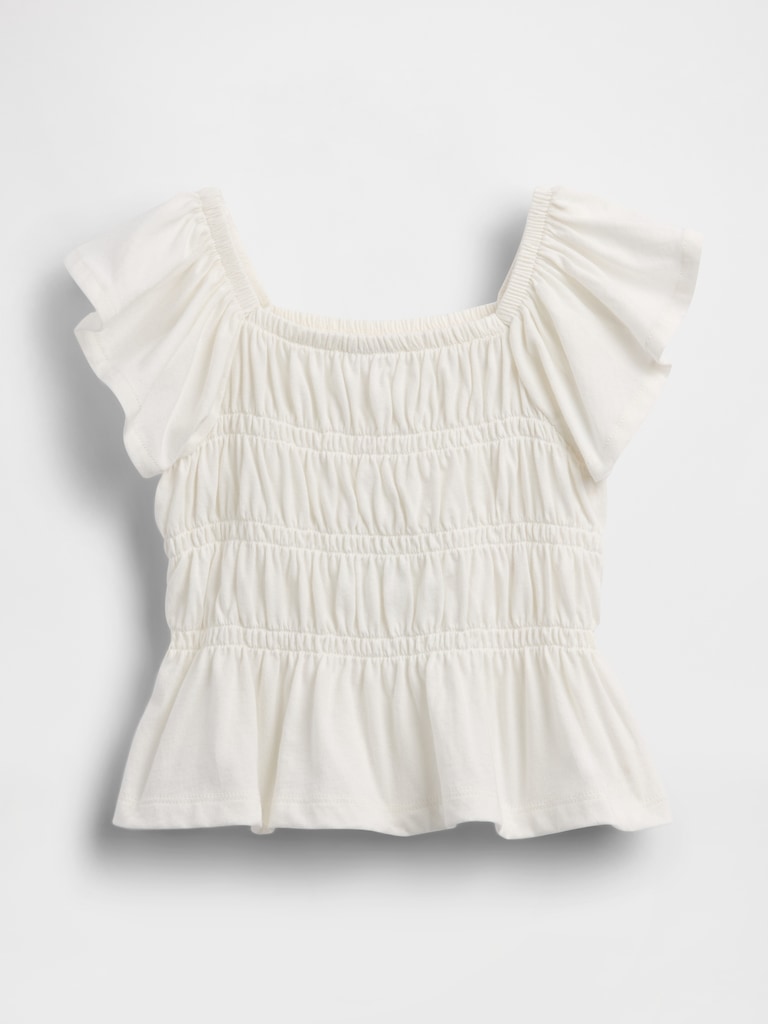 Baby & Toddler Smocked Flutter-Sleeve Top