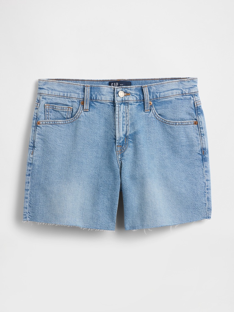 5" Mid Rise Soft Denim Shorts