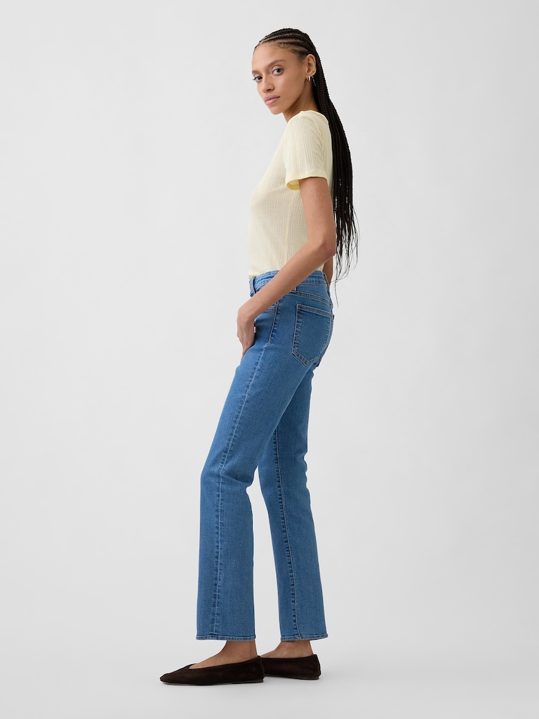 Mid Rise Classic Straight Jeans