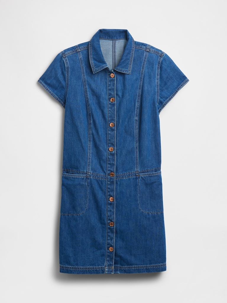 Denim Apron Mini Dress