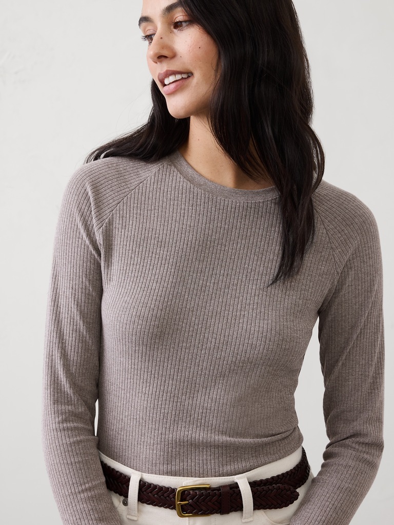 Brushed Ribbed T-Shirt