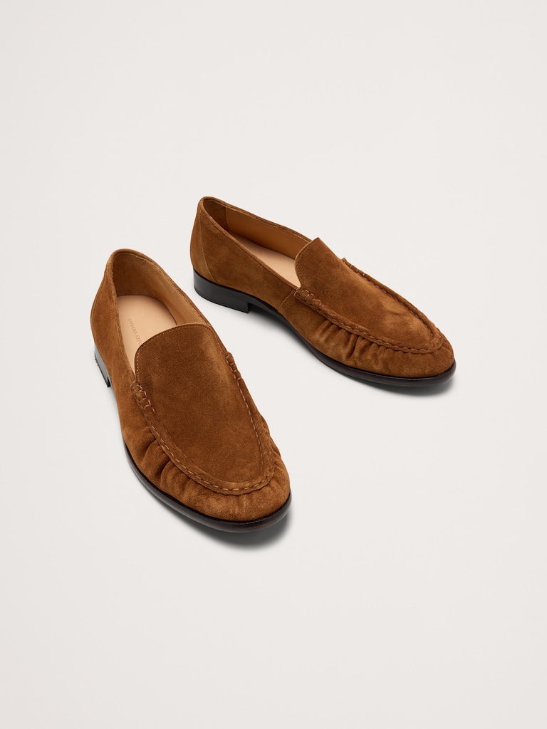 Suede Moc-Toe Loafer