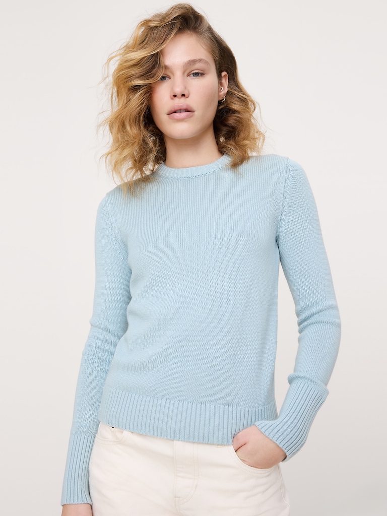 Eversoft Cotton-Silk Crew-Neck Sweater