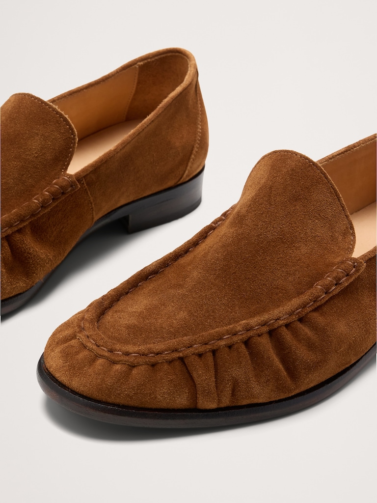 Suede Moc-Toe Loafer
