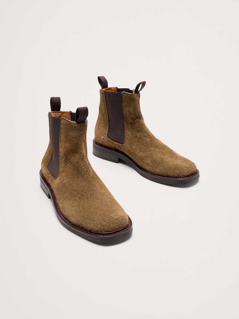 Textured Suede Chelsea Boot