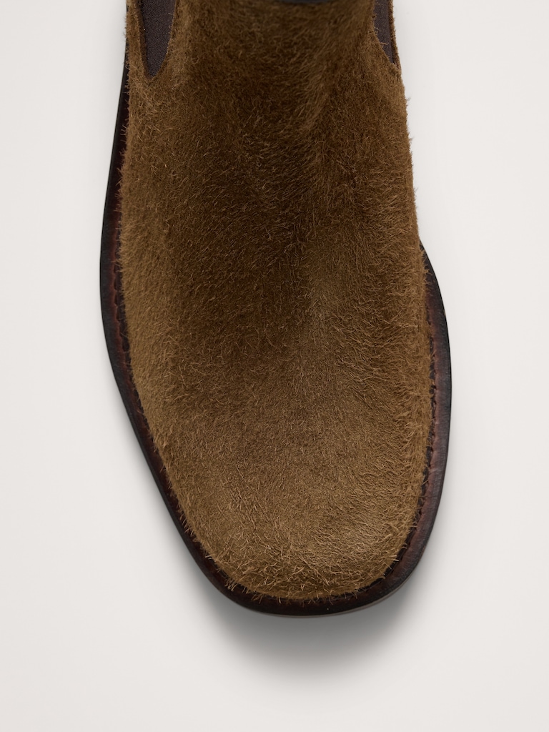 Textured Suede Chelsea Boot
