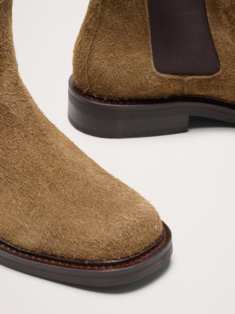 Textured Suede Chelsea Boot