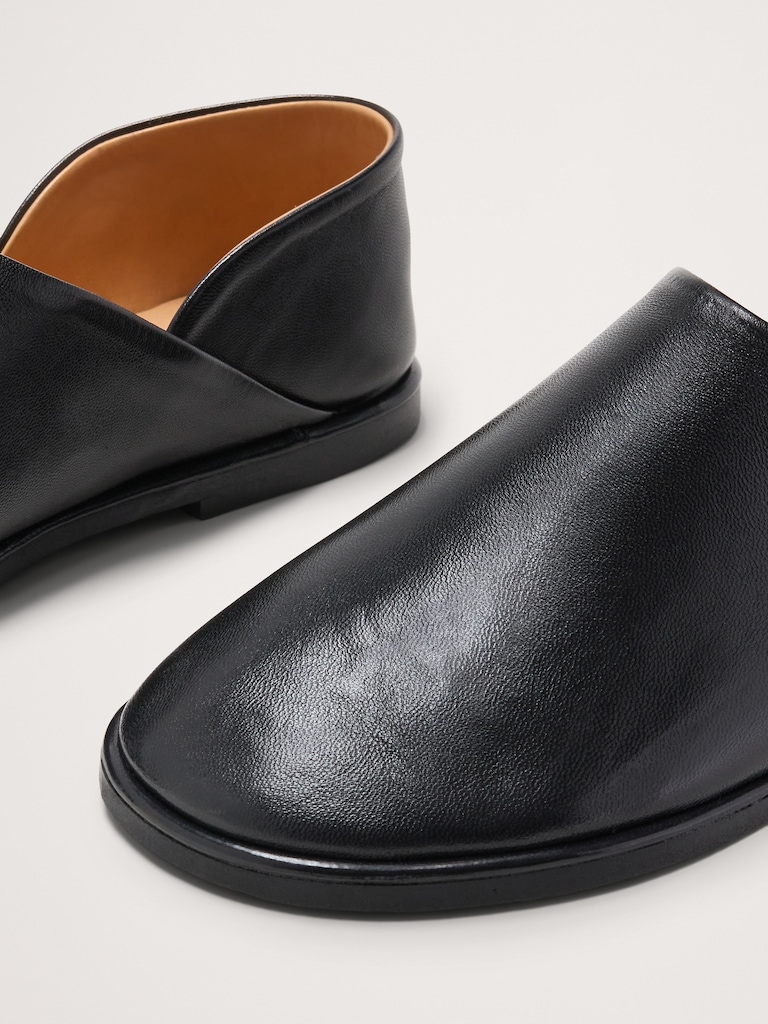 Italian Leather Slip-On Flats