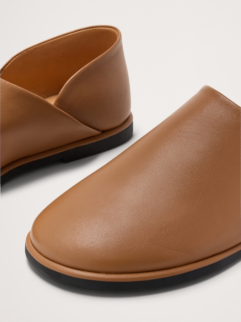 Italian Leather Slip-On Flats