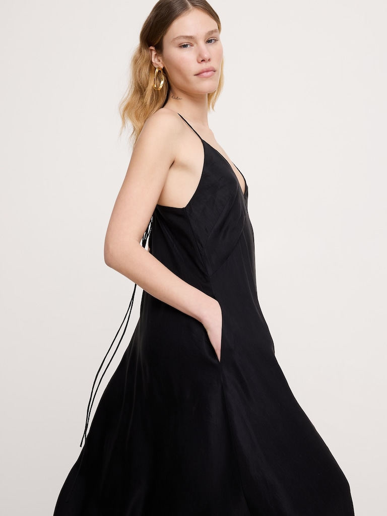 Viscose-Linen Maxi Dress