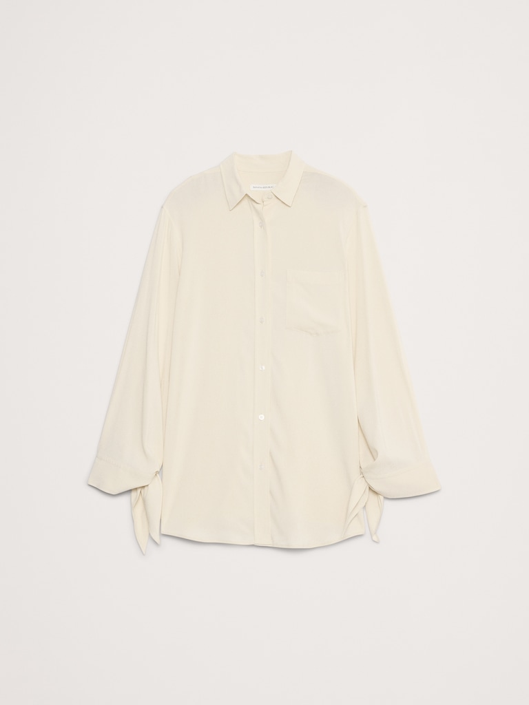 Georgette Tie-Cuff Shirt