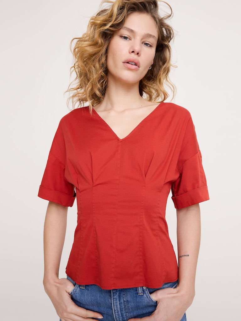 Soft Cotton Fitted Waist Top