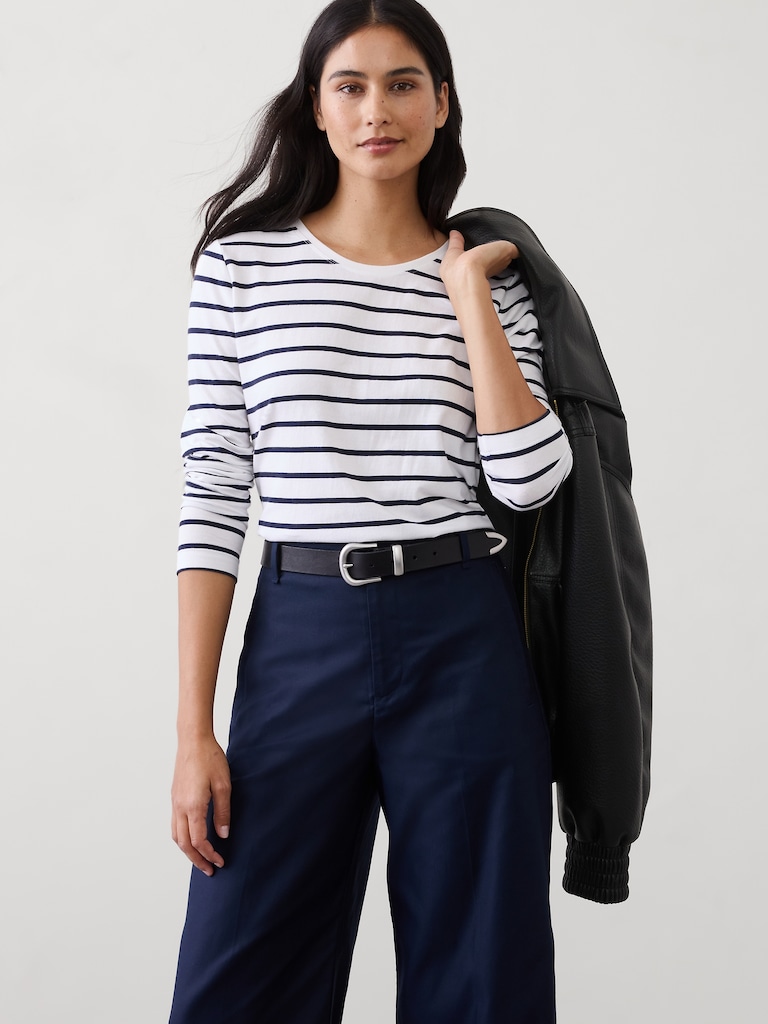 Timeless Long-Sleeve Crew-Neck T-Shirt