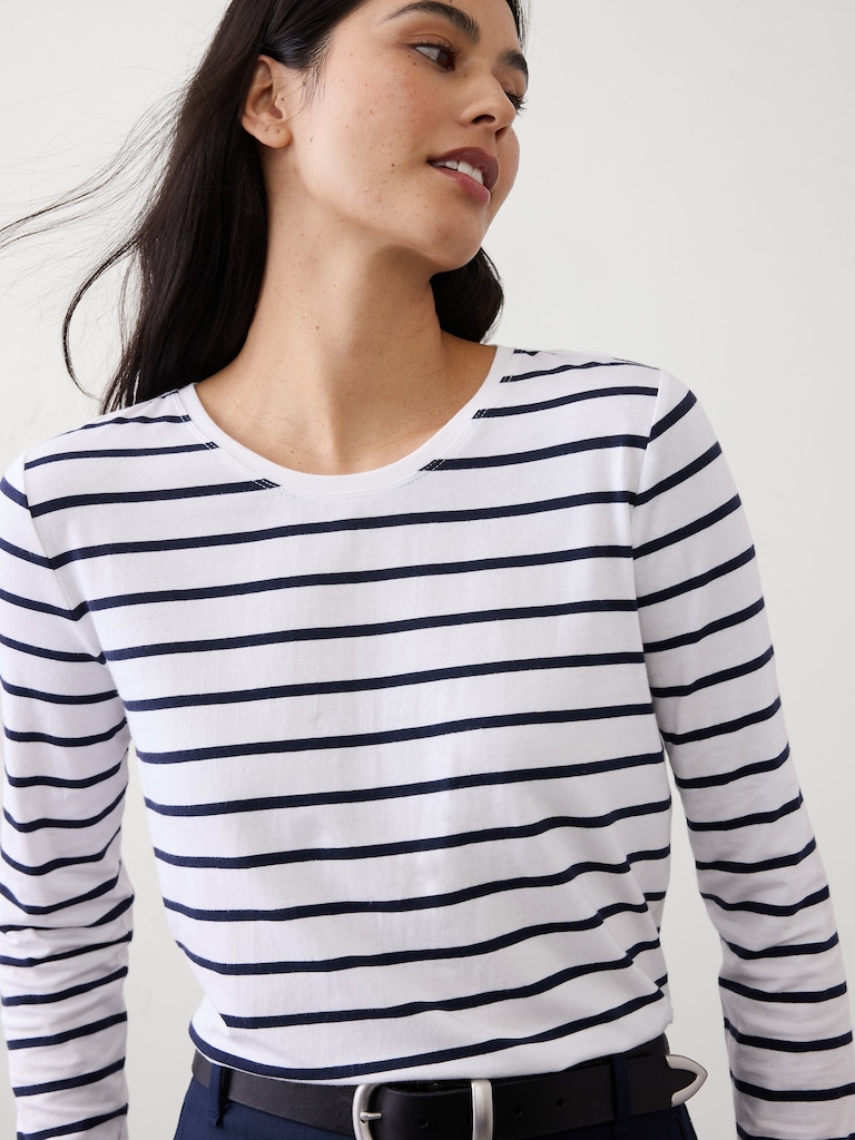 Timeless Long-Sleeve Crew-Neck T-Shirt