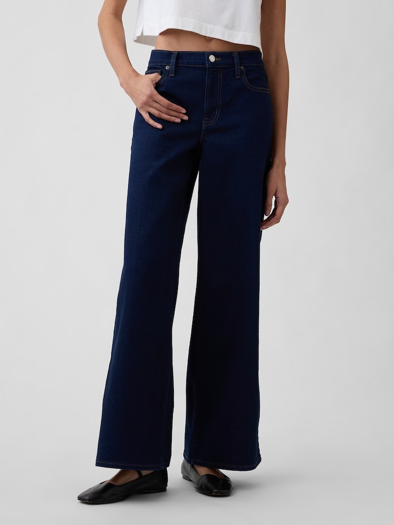 Mid Rise Wide-Leg Jeans
