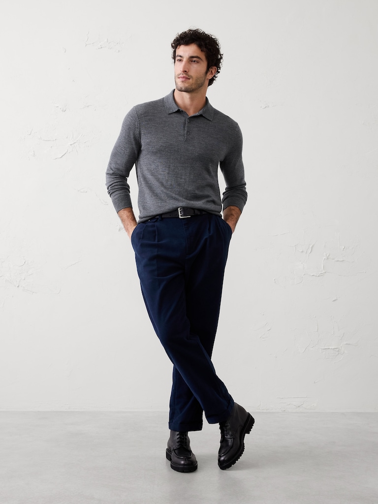 Merino Wool Sweater Polo