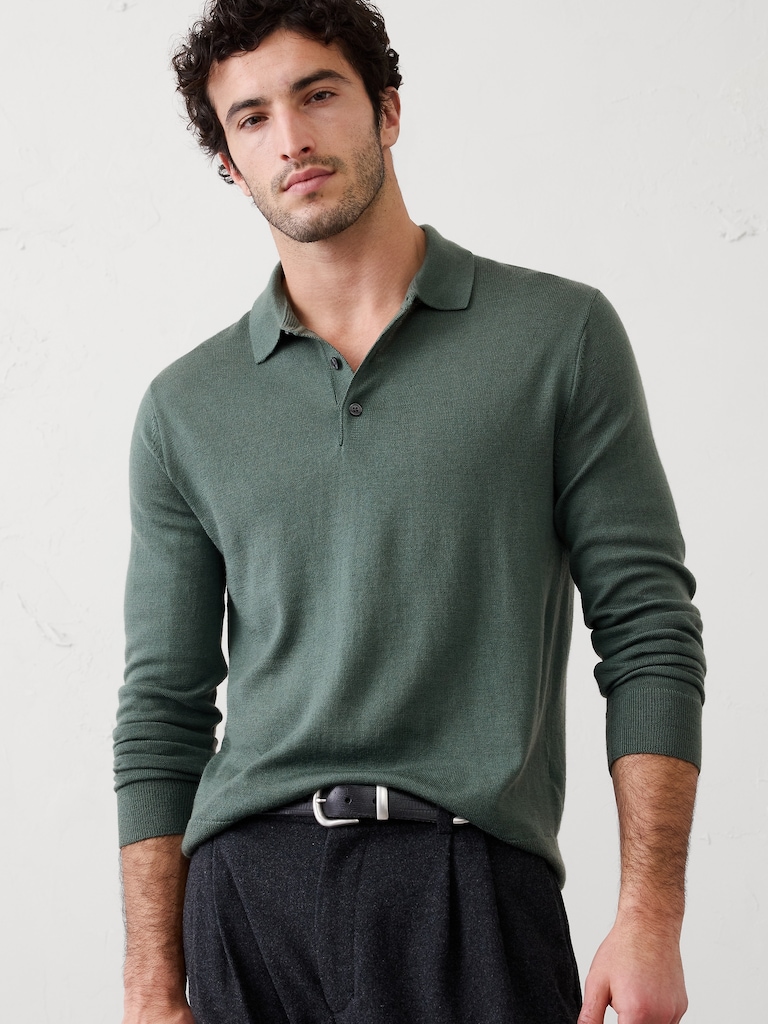 Merino Wool Sweater Polo