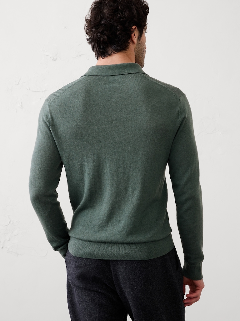 Merino Wool Sweater Polo