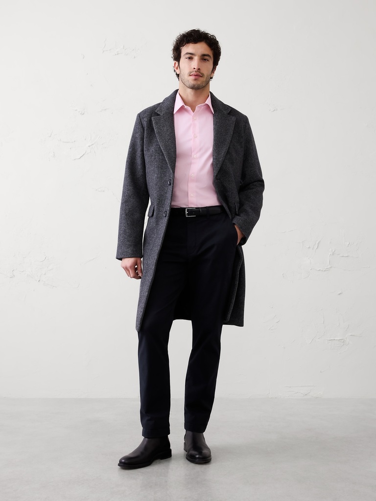 Slim-Fit Untucked Dress Shirt
