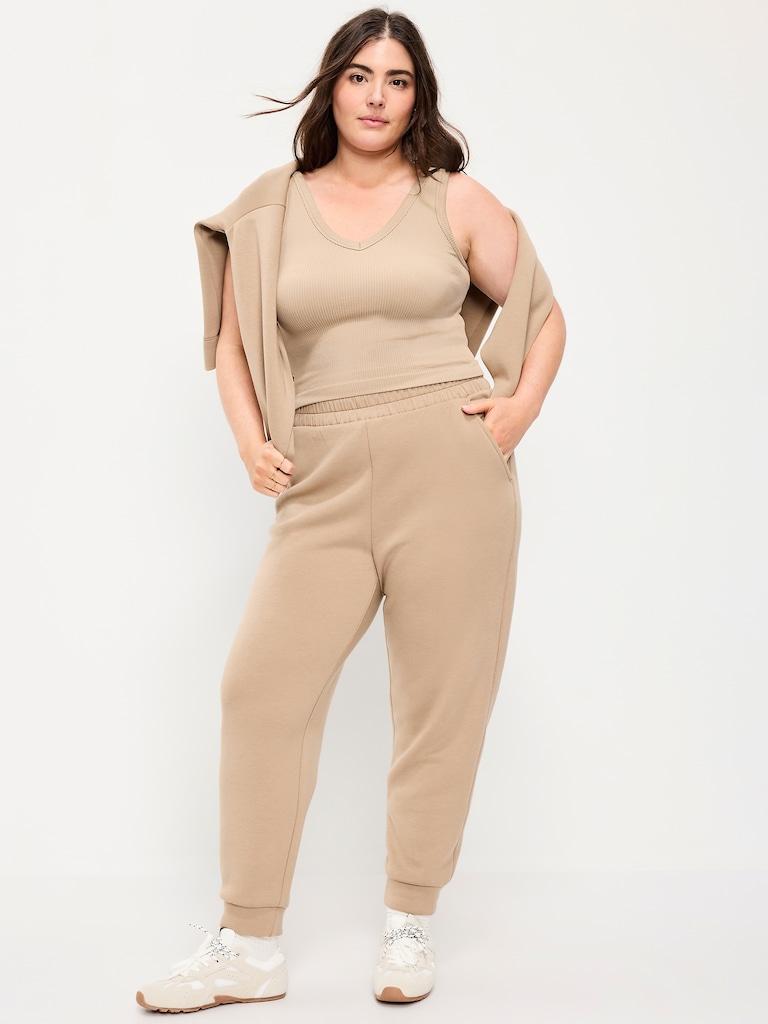 High-Waisted Bounce Fleece Jogger Sweatpants