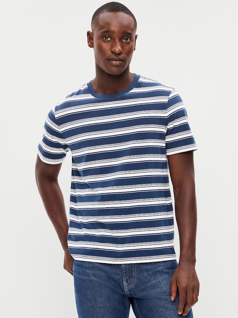 Crew-Neck Striped T-Shirt