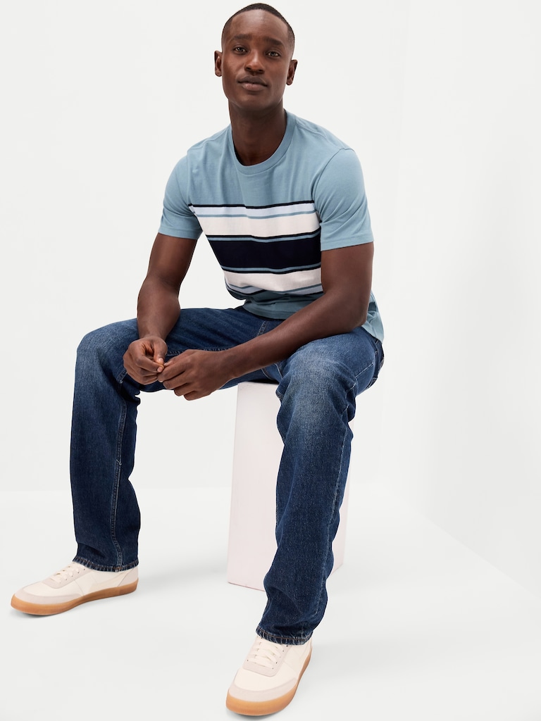 Crew-Neck Striped T-Shirt