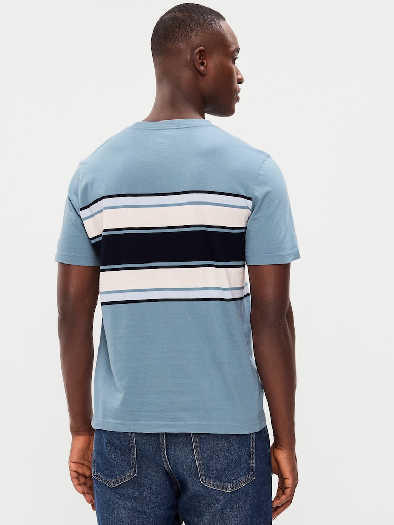 Crew-Neck Striped T-Shirt