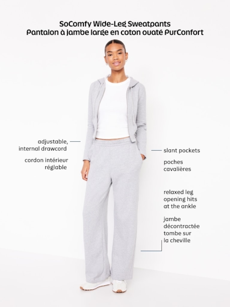 High-Waisted SoComfy Wide-Leg Sweatpants